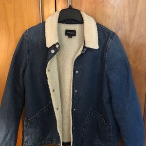J crew Sherpa jean jacket brand new med / large so cute new never worn perfect
